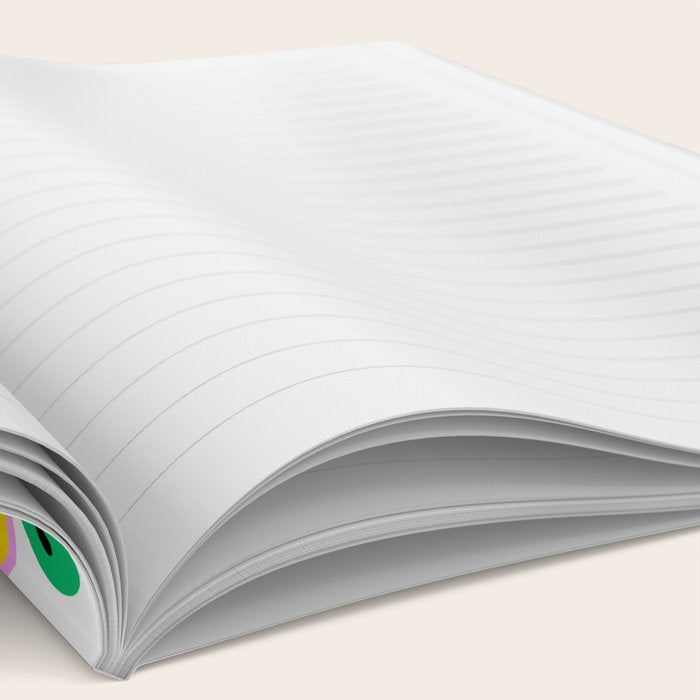 Retro funny sticker label cartoon pattern Notebook Gallery Image 2