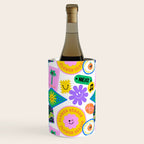 Retro funny sticker label cartoon pattern Wine Chiller Gallery Image 1