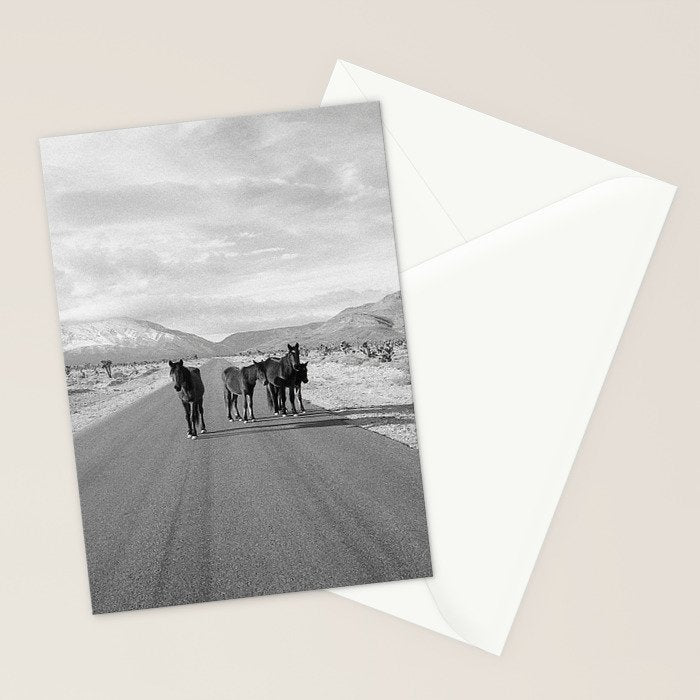 Spring Mountain Wild Horses Stationery Card Gallery Image 2