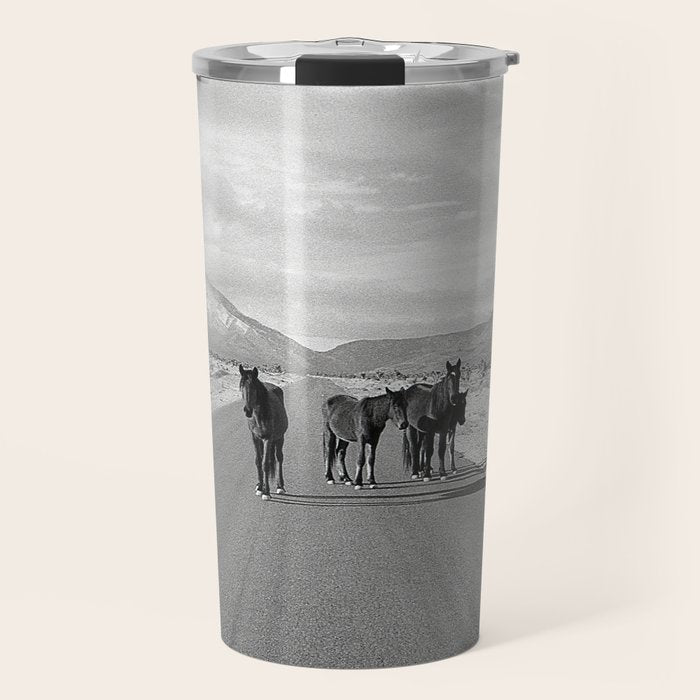 Spring Mountain Wild Horses Travel Mug Gallery Image 1