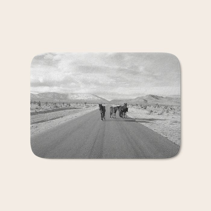 Spring Mountain Wild Horses Bath Mat Gallery Image 1