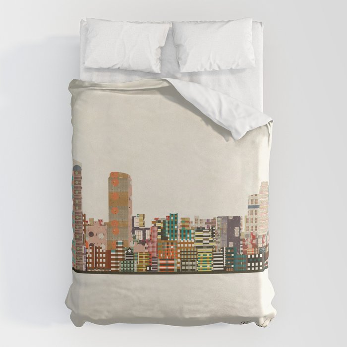 grand rapids michigan skyline Duvet Cover Gallery Image 1
