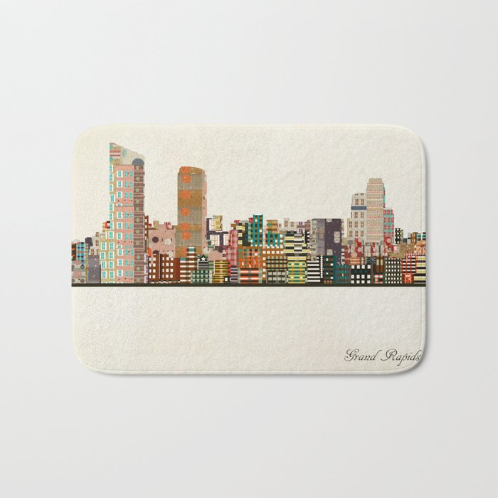 grand rapids michigan skyline Bath Mat Gallery Image 1