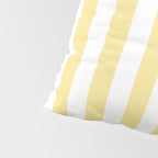 Bold Vertical Stripes Pattern - butter yellow and white Pillow Sham Gallery Image 4