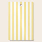 Bold Vertical Stripes Pattern - butter yellow and white Cutting Board Gallery Image 1
