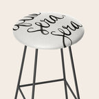 Whatever Will Be, Will Be (Black Ink) Stool Gallery Image 2