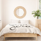 Whatever Will Be, Will Be (Black Ink) Duvet Cover Gallery Image 3