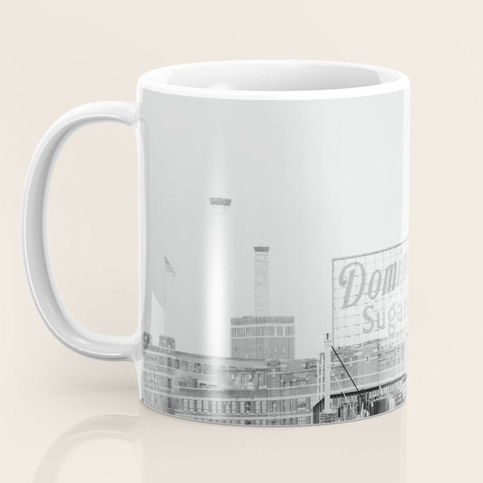Domino Sugars Building Black and White Baltimore Photograph Coffee Mug Gallery Image 3