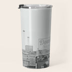 Domino Sugars Building Black and White Baltimore Photograph Travel Mug Gallery Image 3