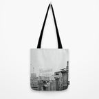 Domino Sugars Building Black and White Baltimore Photograph Tote Bag Gallery Image 2