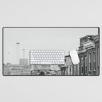 Domino Sugars Building Black and White Baltimore Photograph Desk Mat Gallery Image 1