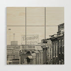 Domino Sugars Building Black and White Baltimore Photograph Wood Wall Art Gallery Image 1