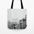 Domino Sugars Building Black and White Baltimore Photograph Tote Bag Gallery Image 1