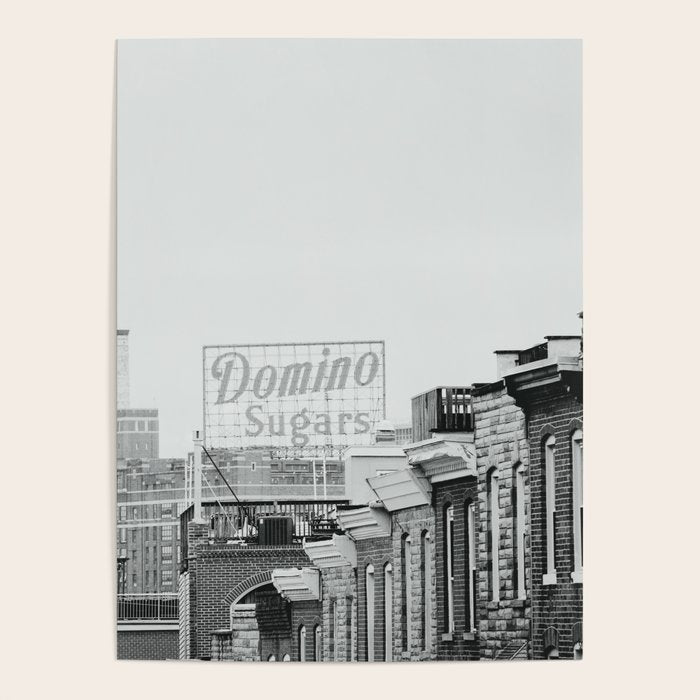 Domino Sugars Building Black and White Baltimore Photograph Poster Gallery Image 4