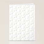 White Floral Botanical Wild Daisies Cottage Pattern Petite Stationery Card Gallery Image 2