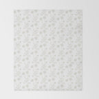 White Floral Botanical Wild Daisies Cottage Pattern Petite Throw Blanket Gallery Image 2
