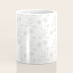 White Floral Botanical Wild Daisies Cottage Pattern Petite Coffee Mug Gallery Image 4