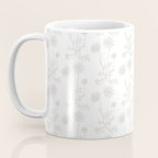 White Floral Botanical Wild Daisies Cottage Pattern Petite Coffee Mug Gallery Image 3