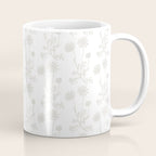 White Floral Botanical Wild Daisies Cottage Pattern Petite Coffee Mug Gallery Image 1