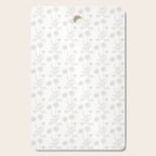 White Floral Botanical Wild Daisies Cottage Pattern Petite Cutting Board Gallery Image 1