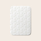 White Floral Botanical Wild Daisies Cottage Pattern Petite Bath Mat Gallery Image 1