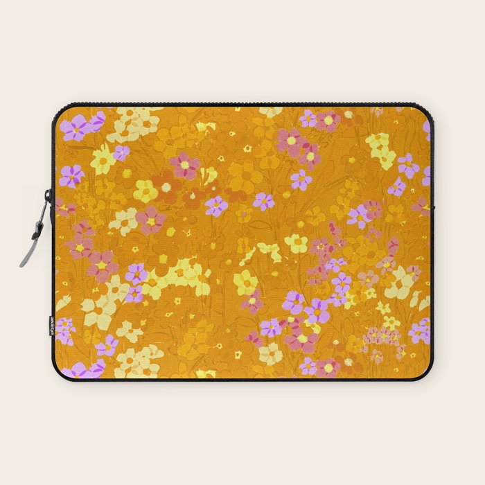 Summer Garden (Orange) Laptop Sleeve Gallery Image 1