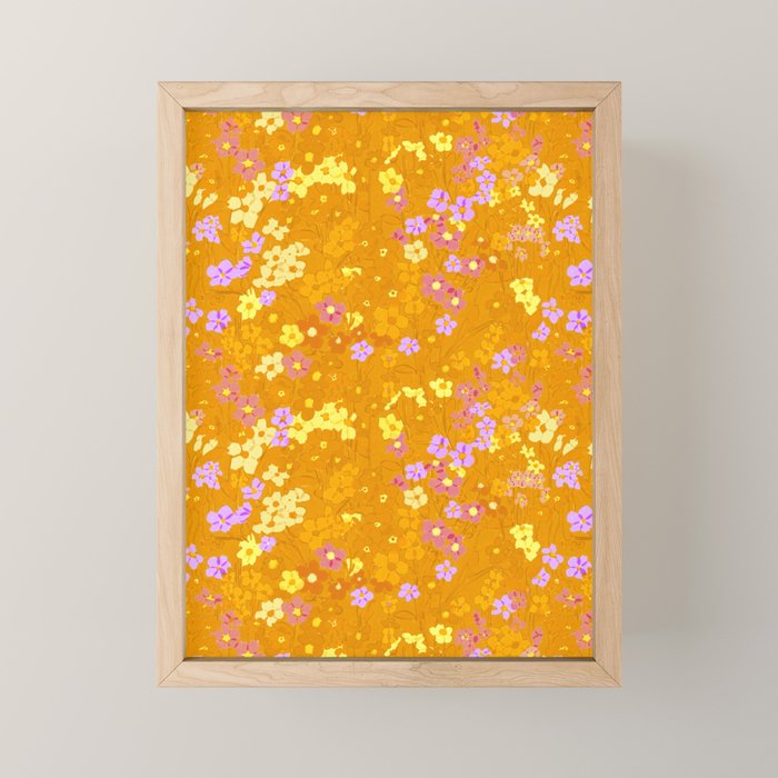 Summer Garden (Orange) Mini Art Print Gallery Image 1