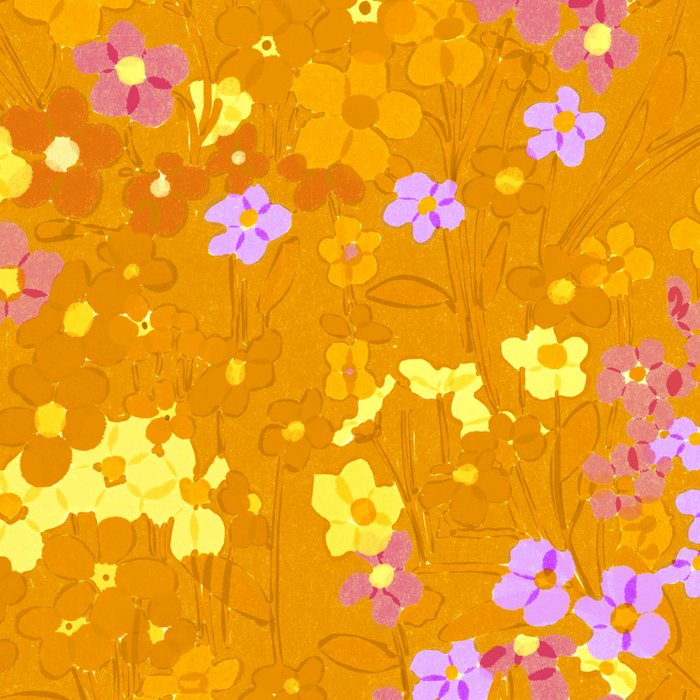Summer Garden (Orange) Coffee Mug Gallery Image 2