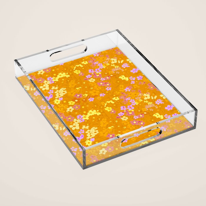 Summer Garden (Orange) Acrylic Tray Gallery Image 1