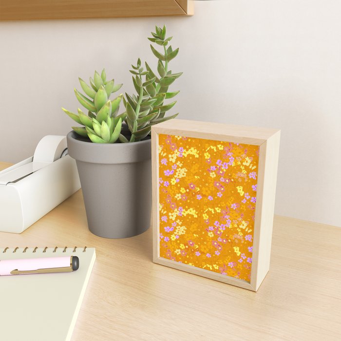 Summer Garden (Orange) Mini Art Print Gallery Image 2
