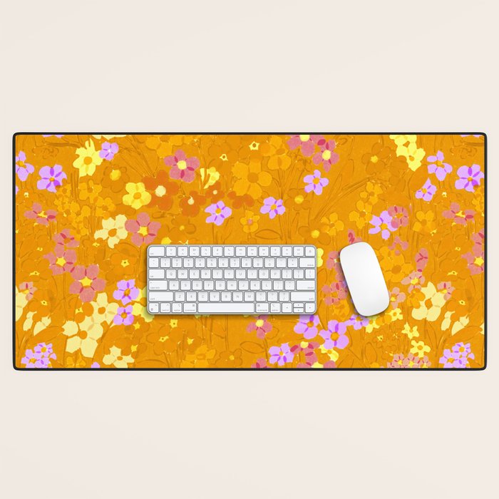 Summer Garden (Orange) Desk Mat Gallery Image 1