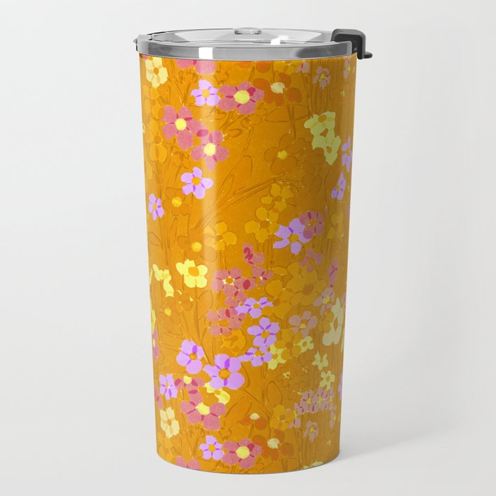 Summer Garden (Orange) Travel Mug Gallery Image 2