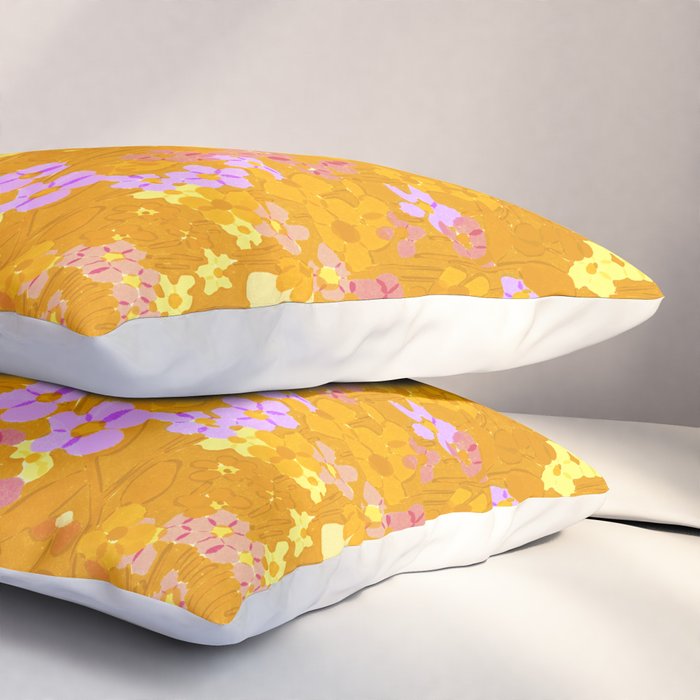 Summer Garden (Orange) Pillow Sham Gallery Image 3