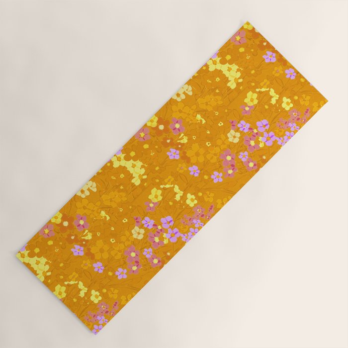 Summer Garden (Orange) Yoga Mat Gallery Image 1