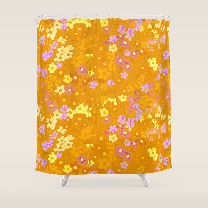 Summer Garden (Orange) Shower Curtain Gallery Image 1