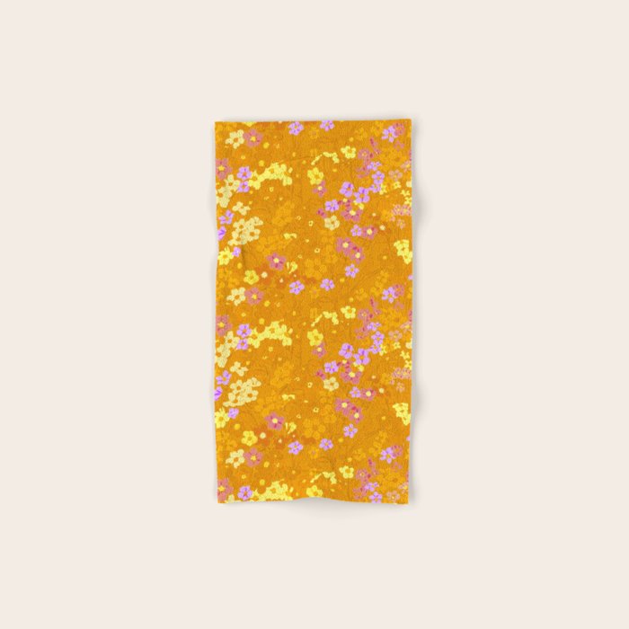 Summer Garden (Orange) Bath Towel Gallery Image 1