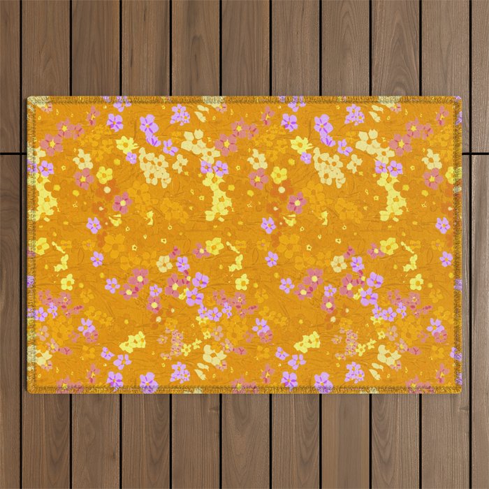 Summer Garden (Orange) Outdoor Rug Gallery Image 1