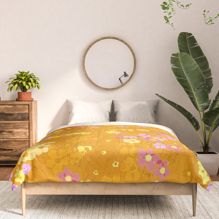Summer Garden (Orange) Comforter Gallery Image 3