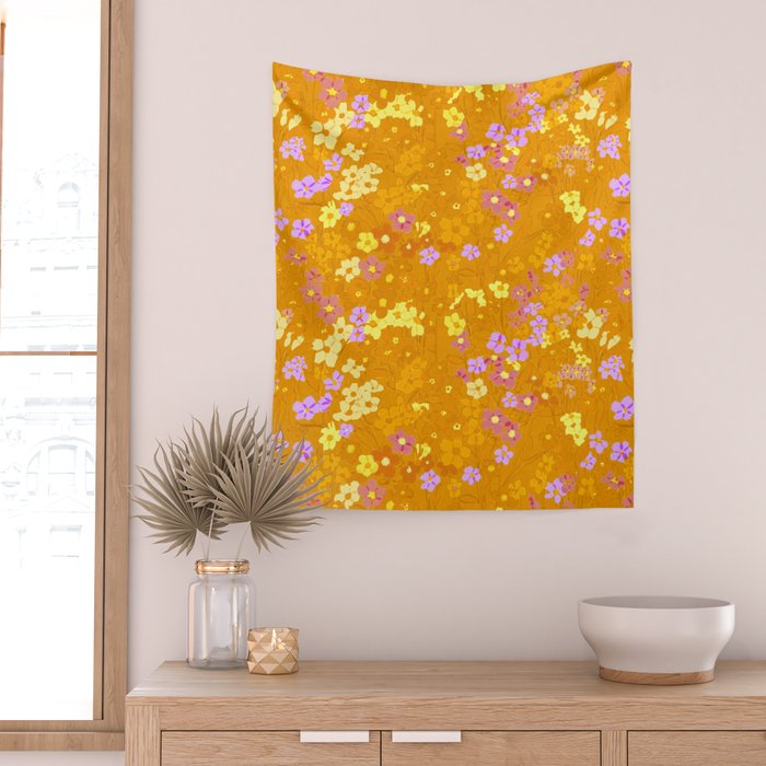 Summer Garden (Orange) Wall Tapestry Gallery Image 2