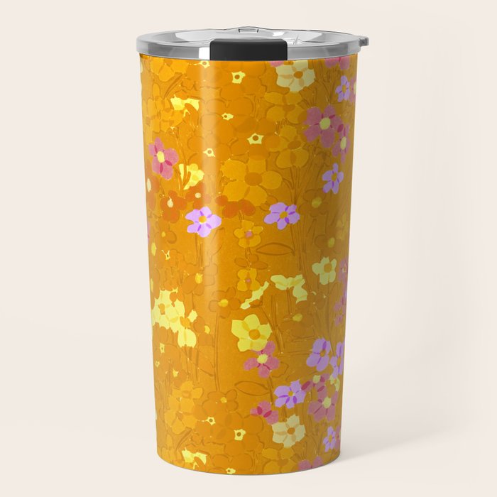 Summer Garden (Orange) Travel Mug Gallery Image 1