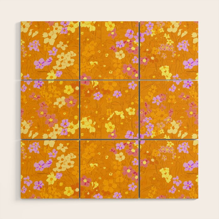 Summer Garden (Orange) Wood Wall Art Gallery Image 1