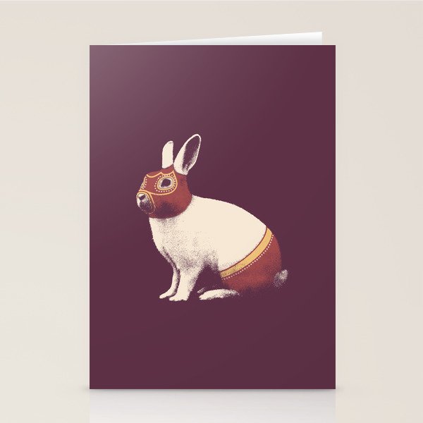 Lapin Catcheur (Rabbit Wrestler) Stationery Card Gallery Image 2