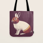 Lapin Catcheur (Rabbit Wrestler) Tote Bag Gallery Image 1