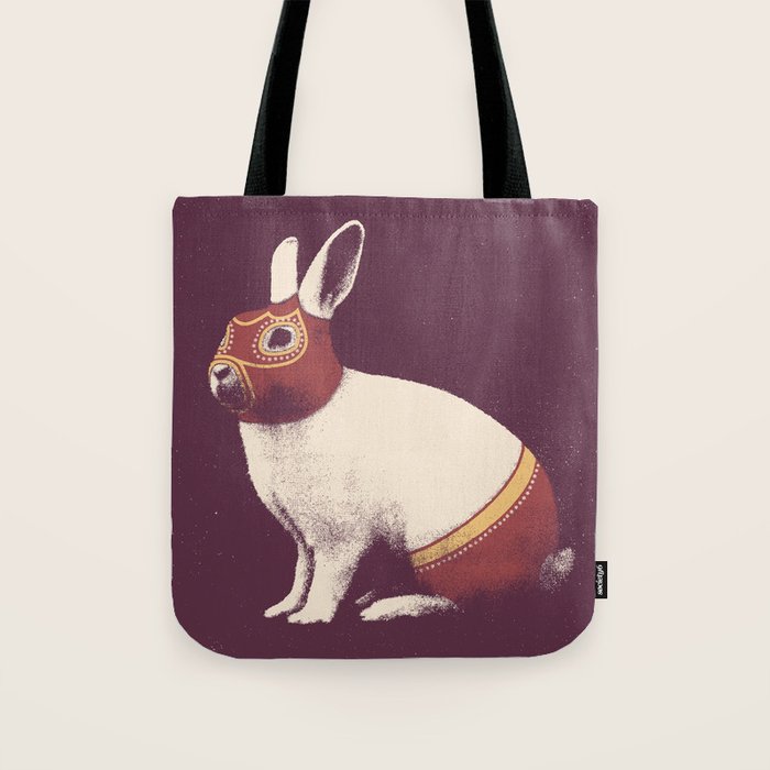 Lapin Catcheur (Rabbit Wrestler) Tote Bag Gallery Image 1