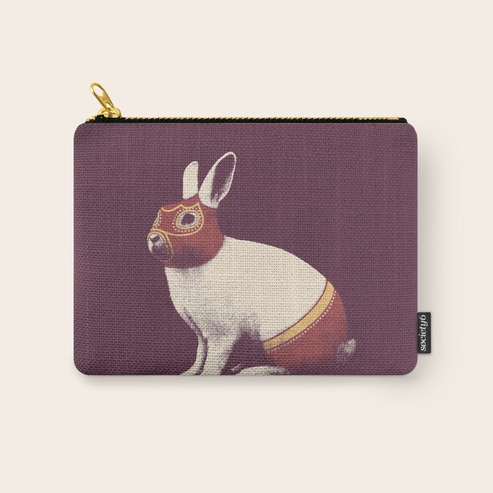 Lapin Catcheur (Rabbit Wrestler) Carry All Pouch Gallery Image 1