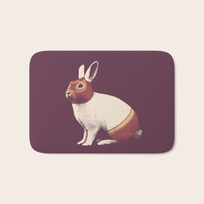 Lapin Catcheur (Rabbit Wrestler) Bath Mat Gallery Image 1