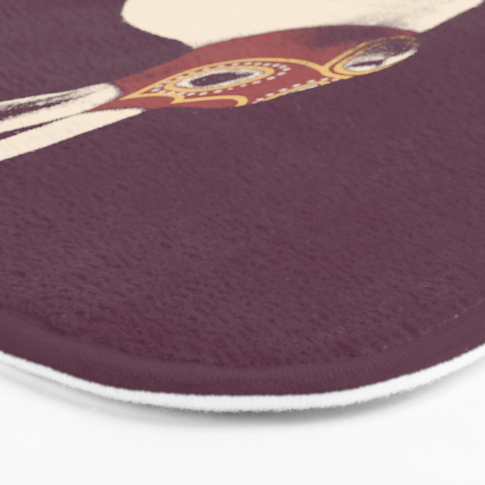 Lapin Catcheur (Rabbit Wrestler) Bath Mat Gallery Image 3