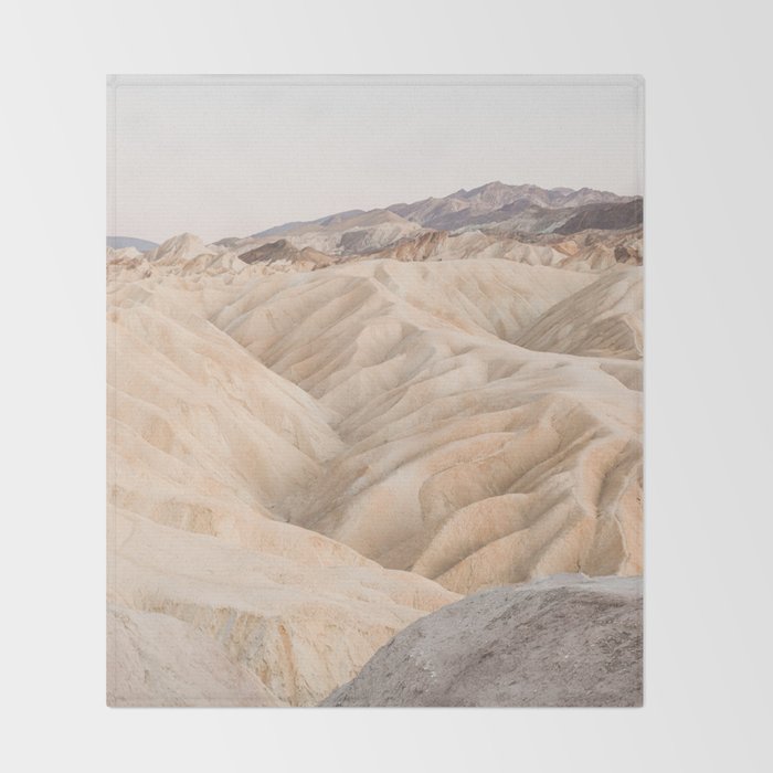 Zabriskie Point In Death Valley National Park Photo | Landscape Art Print | USA Travel Photography Throw Blanket Gallery Image 2