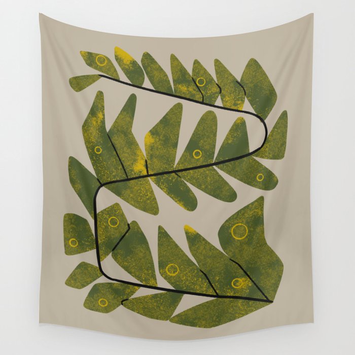 Snaky Fern Wall Tapestry Gallery Image 4