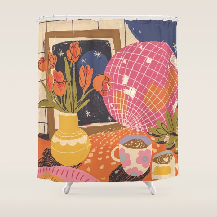 Disco night Shower Curtain Gallery Image 1